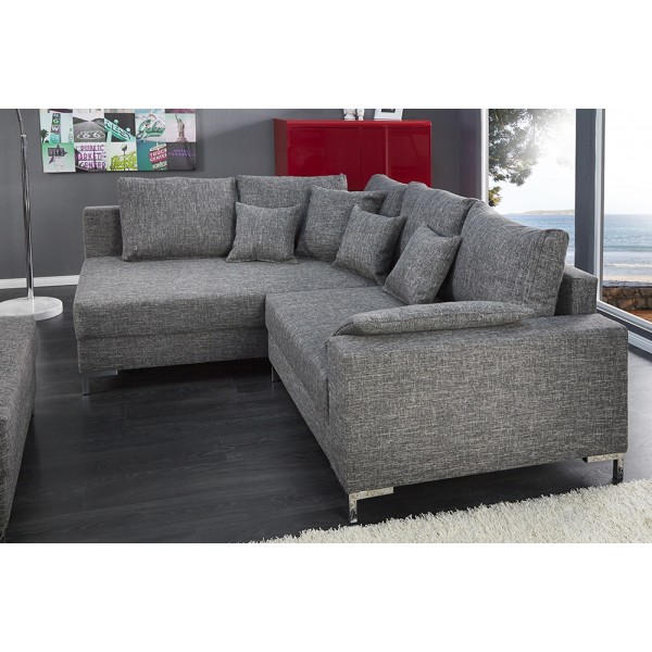 Hoekbank Comfort Modular Antraciet + Hocker