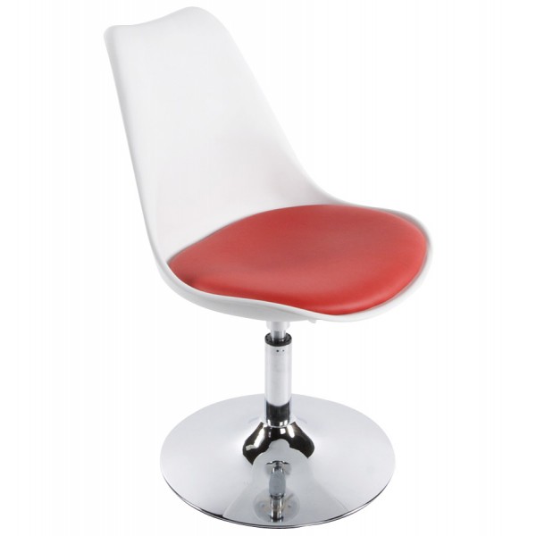 Eetkamerstoel QUEEN - Wit/rood