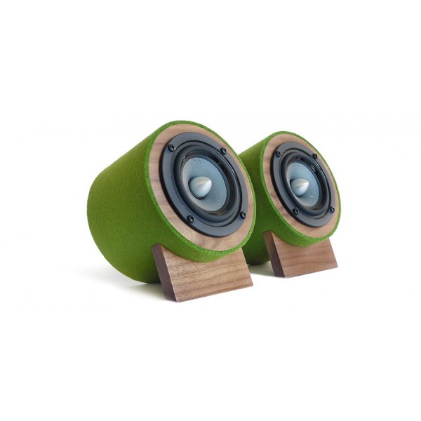 Jack Terrier 2 Speakers - Green and Oak