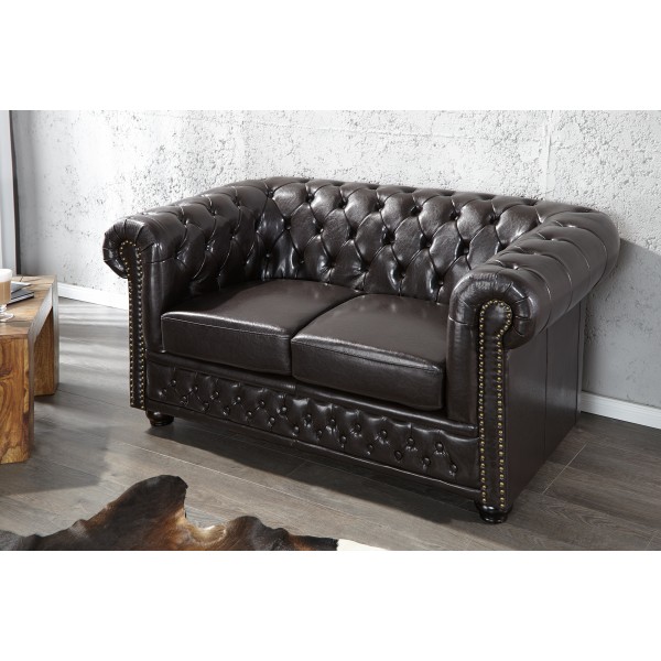 Chesterfield 2zitsbank - Koffiebruin 