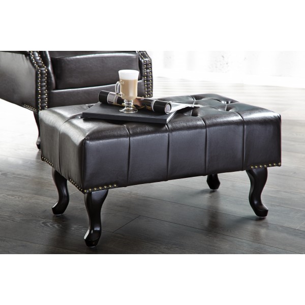 Hocker Chesterfield - Koffiebruin