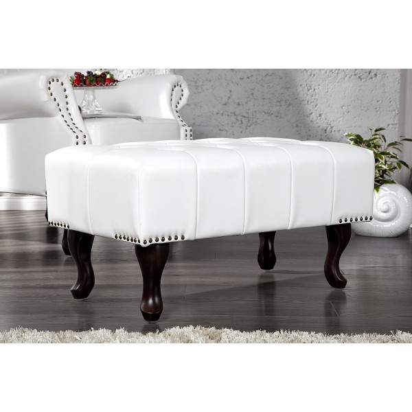 Hocker Chesterfield - Wit