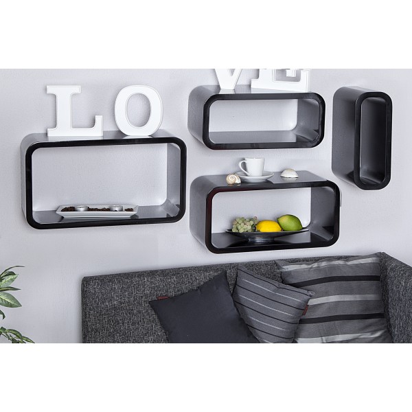 Wandkast Club Cube Zwart