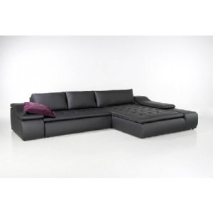 Loungebank Lazy Zwart + Slaapfuntie
