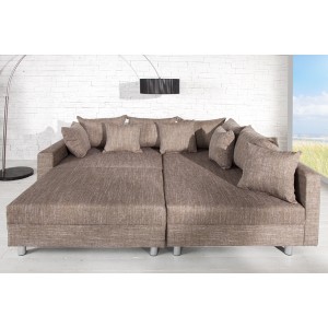 Hoekbank links/rechts Loft - Cappuccino + hocker