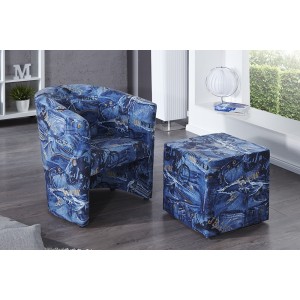 Hocker Monolit - Jeans