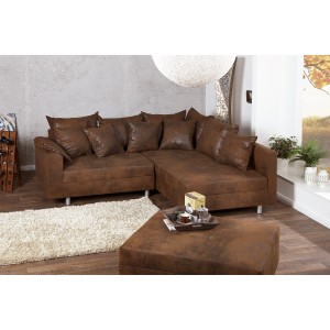 Hoekbank links/rechts Loft - Antiek + hocker