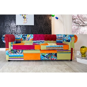Chesterfield 3zitsbank - Patchwork
