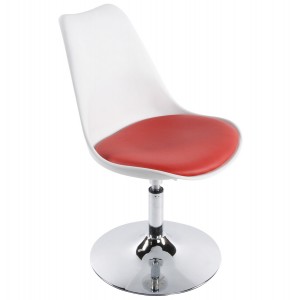 Eetkamerstoel QUEEN - Wit/rood