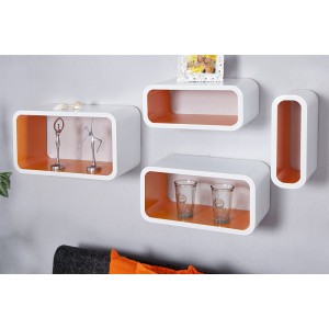 Wandkast Club Cube Wit Oranje