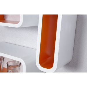 Wandkast Club Cube Wit Oranje