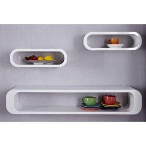 Wandkast Cube Set van 3 Wit