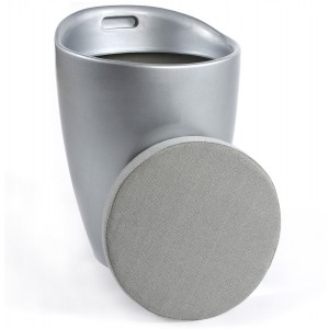 Poef PERLO - Zilver