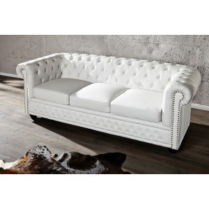 Chesterfield 3zitsbank - Wit