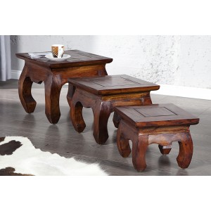 Salontafel Opium Mahagoni 3er Set 