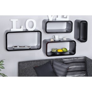 Wandkast Club Cube Zwart