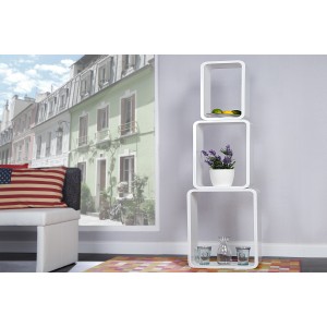 Wandkast Club Cube Set van 3 Ovaal Wit