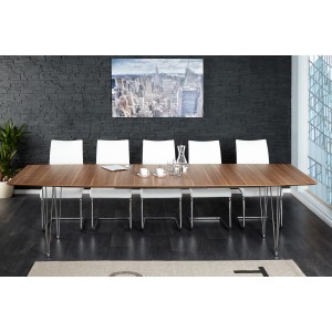 Vergadertafel Continental - Walnoot 170-270cm